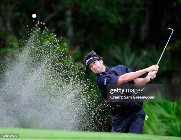 Michael Letzig hits a shot on the 12th hole during the first round of the Children's Miracle Network Classic at the Disney Palm and Magnolia courses...