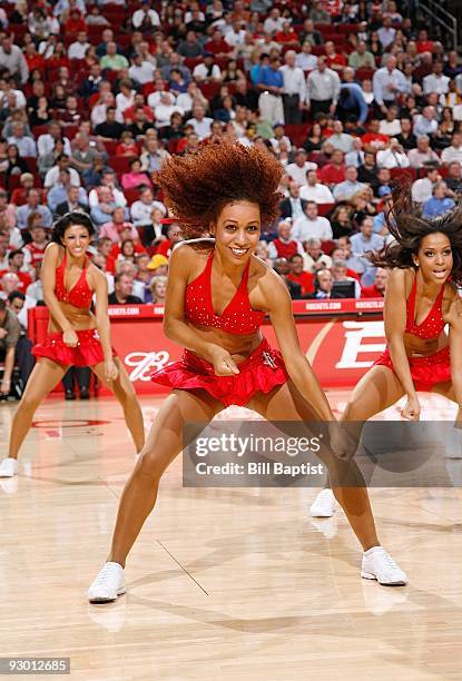 The Houston Rockets Power Dancers perform during the game against the Los Angeles Lakers on November 4, 2009 at the Toyota Center in Houston, Texas....