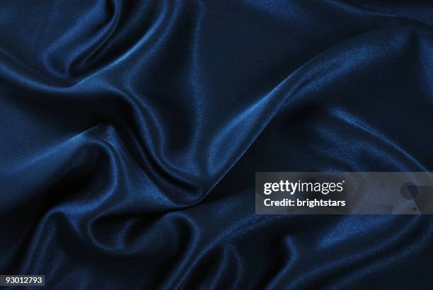 blue satin - satin stock pictures, royalty-free photos & images