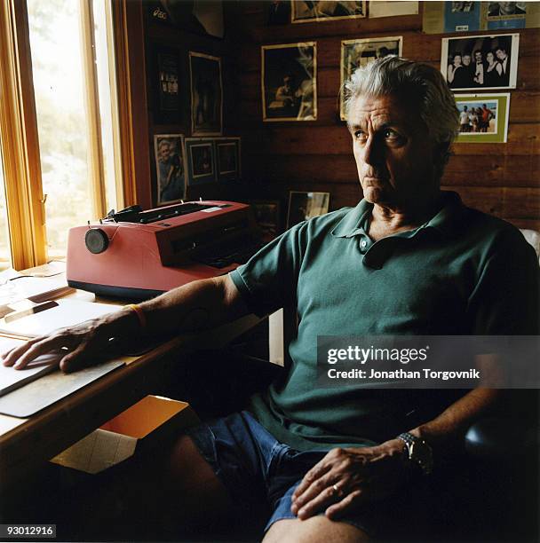 Author John Irving at his summer home on August 18, 2009 in Pointe au Baril, Ontario, Canada.