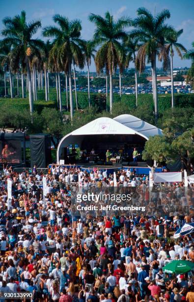 Joe Walsh rock concert crowd at Gulfstream Park Race Track.