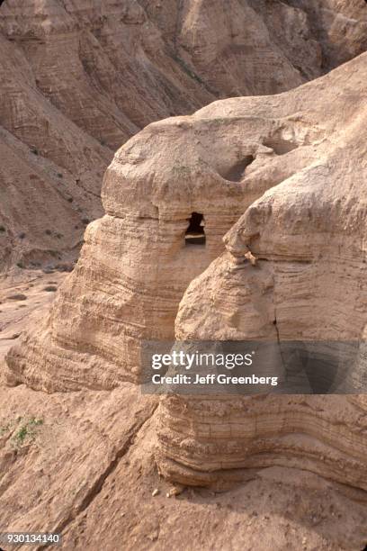 Qumran Caves, Dead Sea Scrolls found here, Judean Desert, Israel.