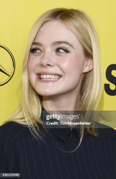 Elle Fanning attends the premiere of Galveston at the Paramount Theatre on March 10, 2018 in Austin, Texas.