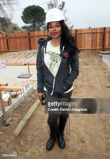 Actress Keesha Sharp attends the Celebs4Vets as they help Homes 4 Families build homes for veterans to enriched neighborhood event on March 10, 2018...