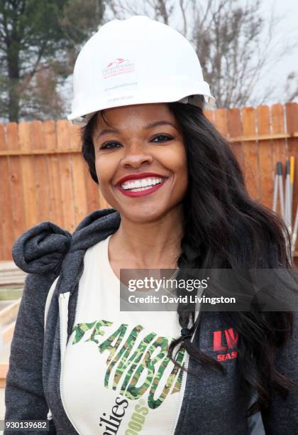 Actress Keesha Sharp attends the Celebs4Vets as they help Homes 4 Families build homes for veterans to enriched neighborhood event on March 10, 2018...