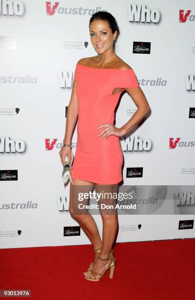 Esther Anderson attends Who Magazine's "Sexiest People" Issue Party at Australia Square on November 12, 2009 in Sydney, Australia.