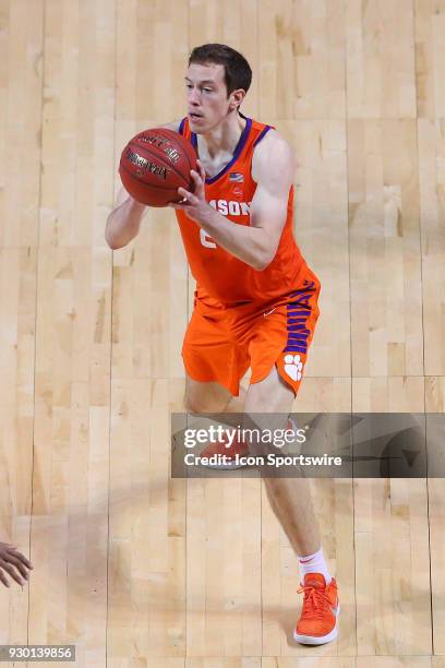 Clemson Tigers forward David Skara during the second half of the ACC Tournament Semi Final Game between the Virginia Cavaliers and the Clemson Tigers...