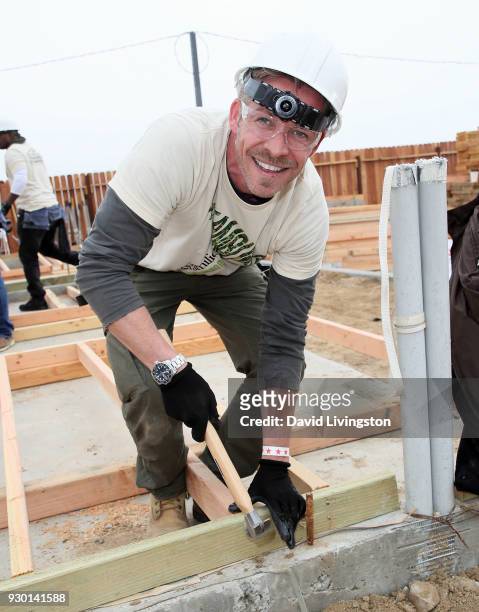 Actor Sean Maguire attends the Celebs4Vets as they help Homes 4 Families build homes for veterans to enriched neighborhood event on March 10, 2018 in...
