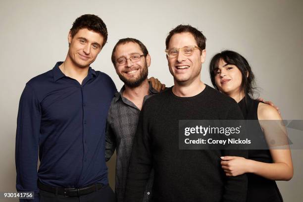 Max Irons, Todd Katzberg, Jason Smilovic and Leem Lubany from the film "Condor" pose for a portrait in the Getty Images Portrait Studio Powered by...