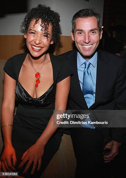 Mariane Pearl and Glamour VP and Publisher Bill Wackerman attend the Glamour celebration of Mariane Pearl's new book In Search of Hope: The Global...