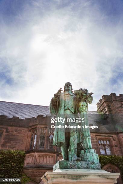 John Witherspoon Statue, East Pyne Hall, Princeton University, Princeton, New Jersey, USA.