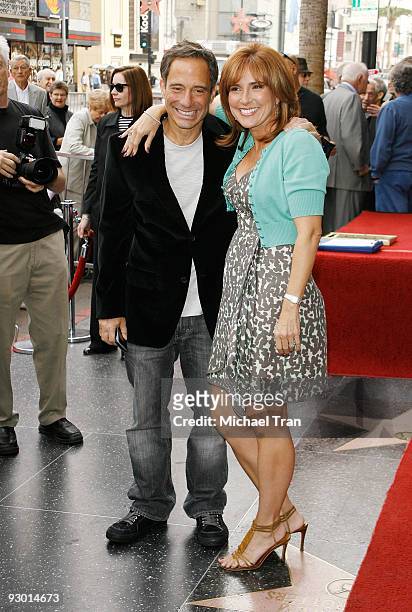 Harvey Levin and Marilyn Milian attend the Judge Joseph A. Wapner - 90th Birthday celebration and honoring him with a Star on The Hollywood Walk of...