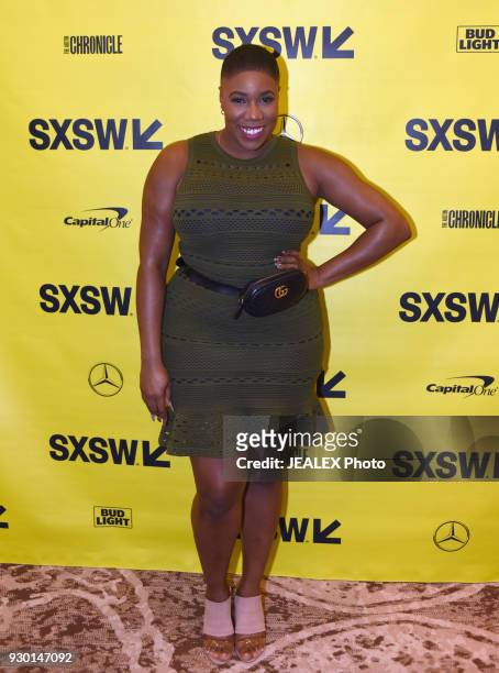 Symone Sanders, CNN political analyst attends Technology, Media, and Politics during SXSW at the Hilton Hotel on March 10, 2018 in Austin, Texas.