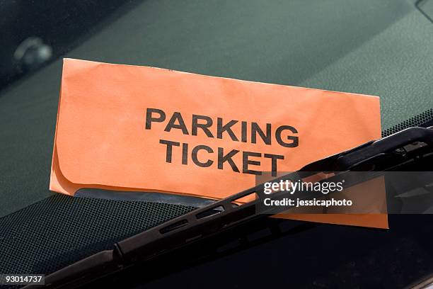 parking ticket in envelope - parking ticket stock pictures, royalty-free photos & images