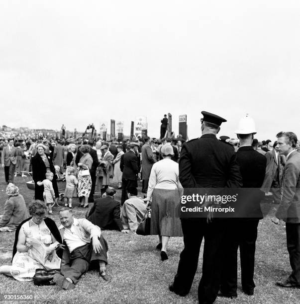 Bookmakers at Brighton racecourse, 2nd July 1957.