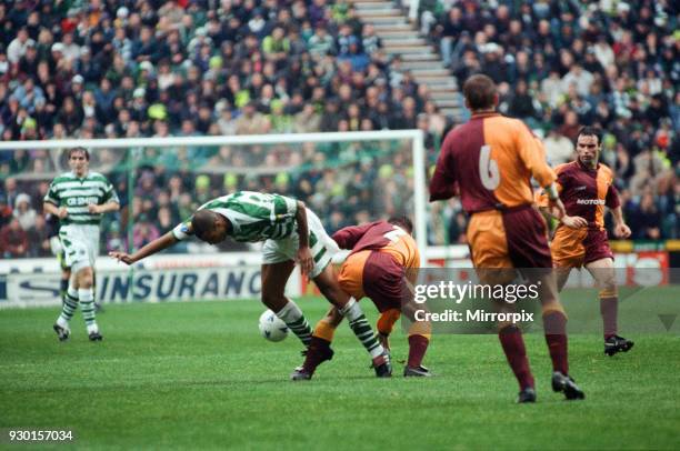 Celtic 1-0 Motherwell, league match at Celtic Park, Saturday 12th October 1996.