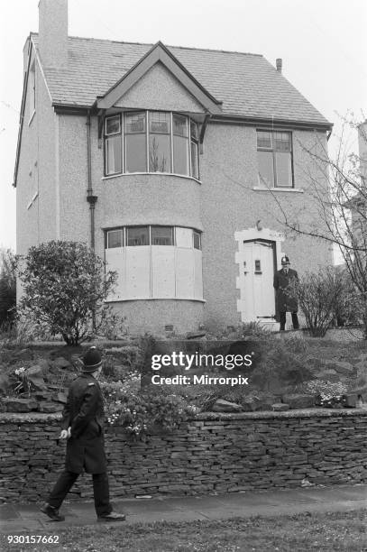 Aftermath of a fire at the home of the Yorkshire Ripper in Bradford, West Yorkshire, England, 9th May 1981.