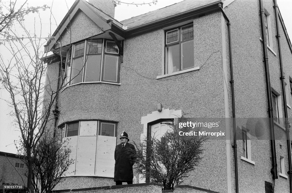 Yorkshire Ripper Exhibit Aftermath of a fire at the home of the Yorkshire Ripper in Bradford ...