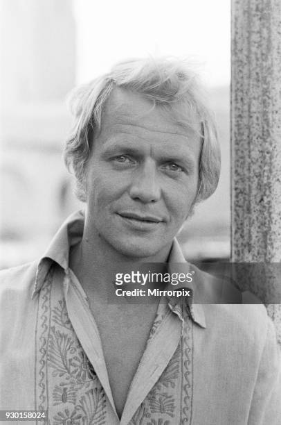 David Soul - singer, actor, musician, pictured in Los Angeles, with his guitar, on the set of Starsky and Hutch at 20th Century Fox Studios. In these...