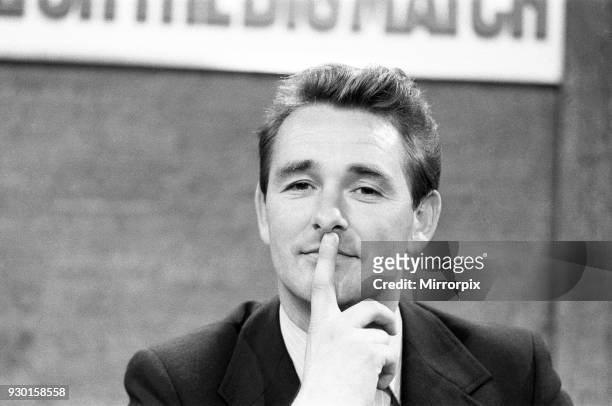 Derby County manager Brian Clough seen here in rehearsals as a football pundit on the ITV Big Match programme. Our Picture Shows: Brian Clough in the...