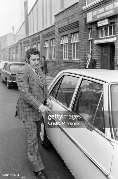 Derby County manager Dave Mackay at the Baseball Ground during the crisis, 22nd November 1973.