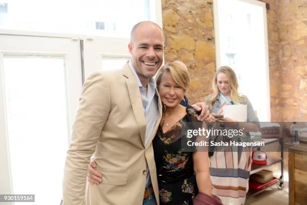 Producer Ben Cornwell and Yeardley Smith from the film "All Square" attend the Pizza Hut Lounge at the 2018 SXSW Film Festival on March 10, 2018 in...