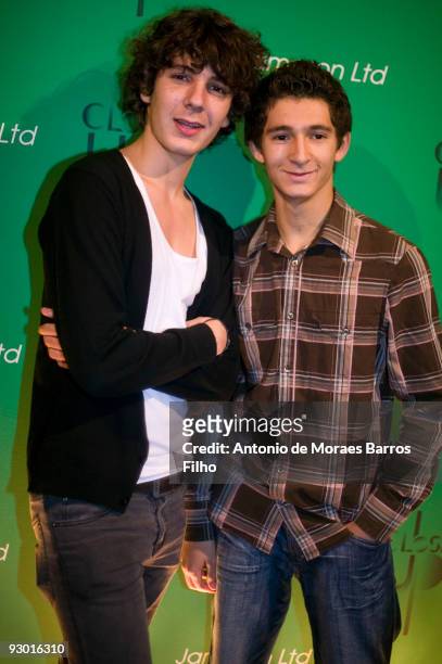 Vincent Lacoste and Anthony Sonigo attend the Close Up Festival 2nd Edition "Take it Irish" Party at Mk2 Bibliotheque on November 12, 2009 in Paris,...