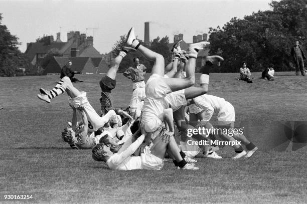 Derby County training session for the new season at Colwick Wood, Nottingham, 13th July 1970.