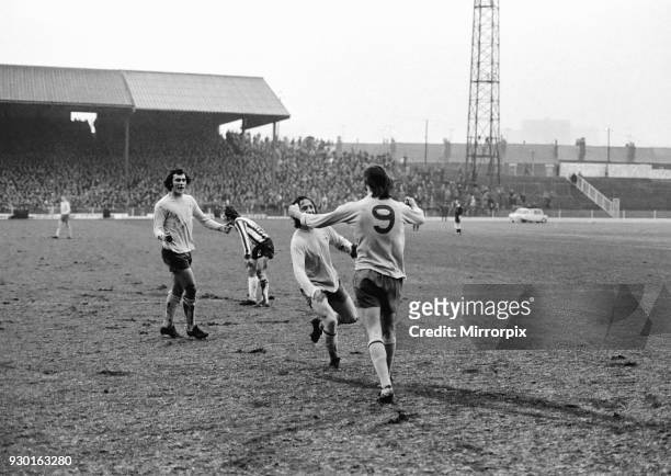 English League Division One match at Bramall Lane. Sheffield United 0 v Arsenal 5. Celebrateions for Charlie George after he scored his first goal,...