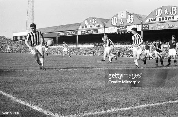 English League Division One match at Villa Park. Aston Villa 2 v West Bromwich Albion 0. Graham Williams ushering a cross to safety, 6th October 1962.