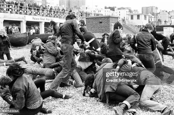 Filming of Quadrophenia in Brighton, based on the Mods and Rockers battles of the mid 1960s, starring Phil Daniels and with British rock group The...