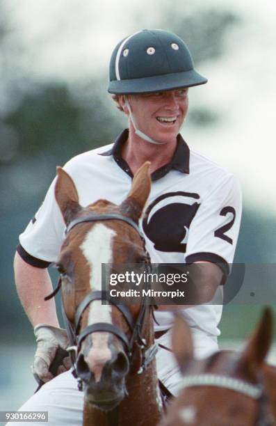 Major James Hewitt on the polo field, Picture taken 16th July 1991.