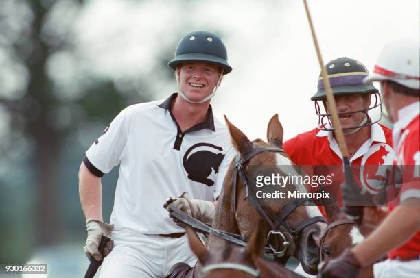 Major James Hewitt on the polo field, Picture taken 16th July 1991.