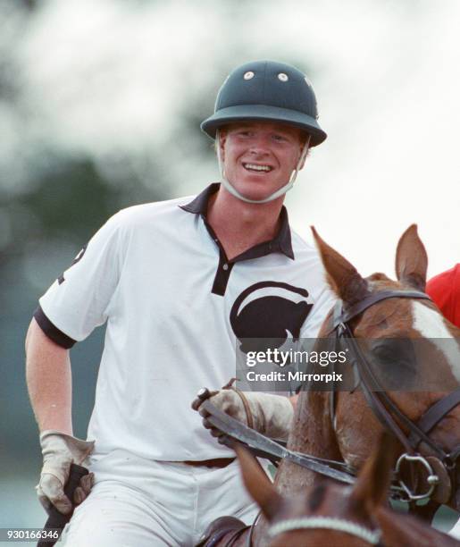 Major James Hewitt on the polo field, Picture taken 16th July 1991.