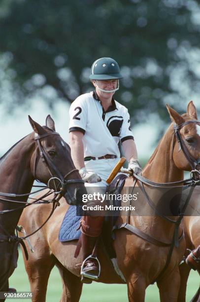 Major James Hewitt on the polo field, Picture taken 16th July 1991.