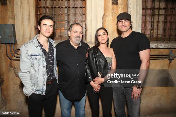 Actor Keean Johnson, producer Jon Landau, actor Rosa Salazar and director Robert Rodriguez attend the SXSW Film Opening Night Party presented by...