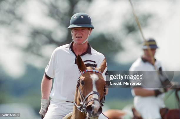 Major James Hewitt on the polo field, Picture taken 16th July 1991.