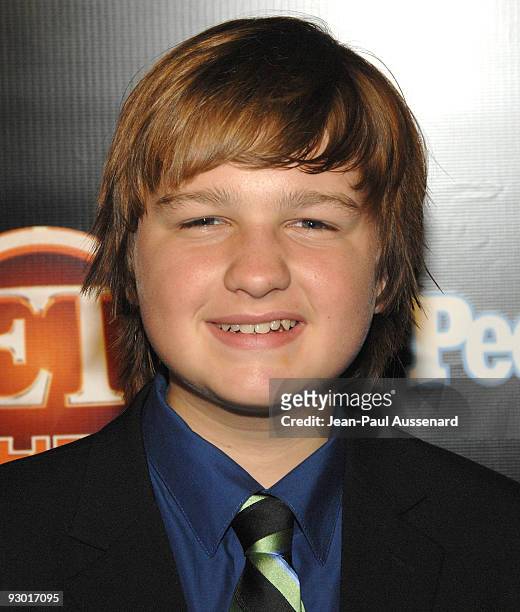 Actor Angus T. Jones arrives at the Entertainement Tonight Emmy party held at the Walt Disney Concert Hall on September 21, 2008 in Los Angeles,...