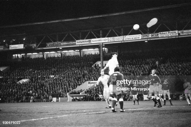 Nottingham Forest 0-1 Dynamo Berlin, European Cup Quarter Final 1st leg match at the City Ground, 5th March 1980. .