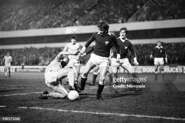 Nottingham Forest 0-1 Dynamo Berlin, European Cup Quarter Final 1st leg match at the City Ground, 5th March 1980. .