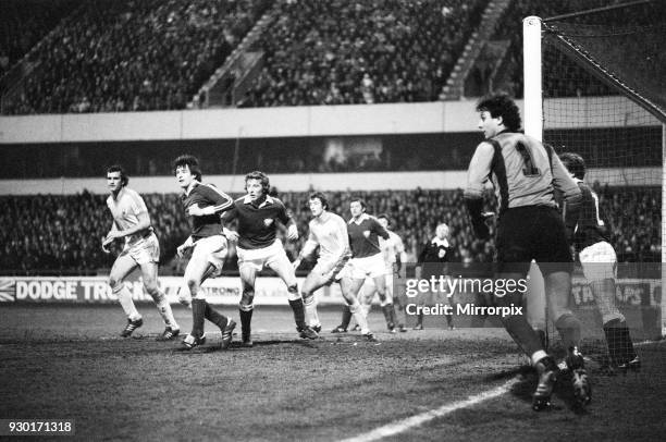 Nottingham Forest 0-1 Dynamo Berlin, European Cup Quarter Final 1st leg match at the City Ground, 5th March 1980. .