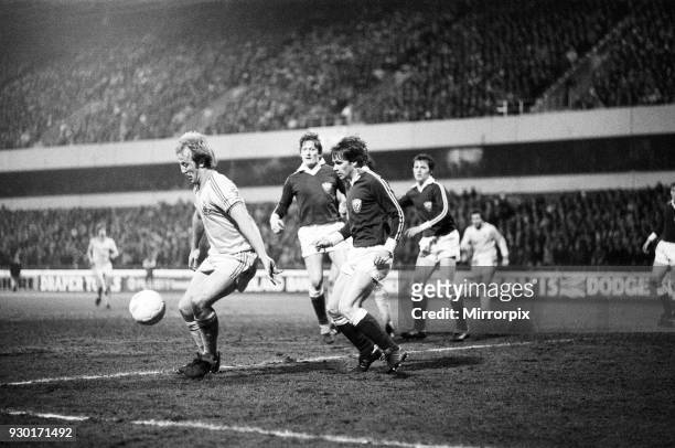 Nottingham Forest 0-1 Dynamo Berlin, European Cup Quarter Final 1st leg match at the City Ground, 5th March 1980. .