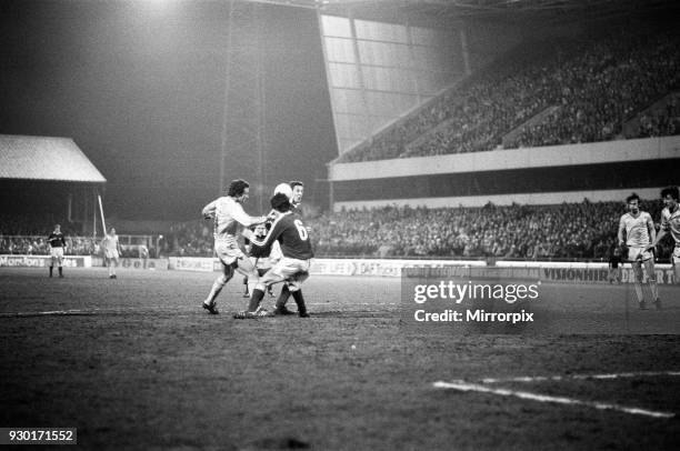 Nottingham Forest 0-1 Dynamo Berlin, European Cup Quarter Final 1st leg match at the City Ground, 5th March 1980. .