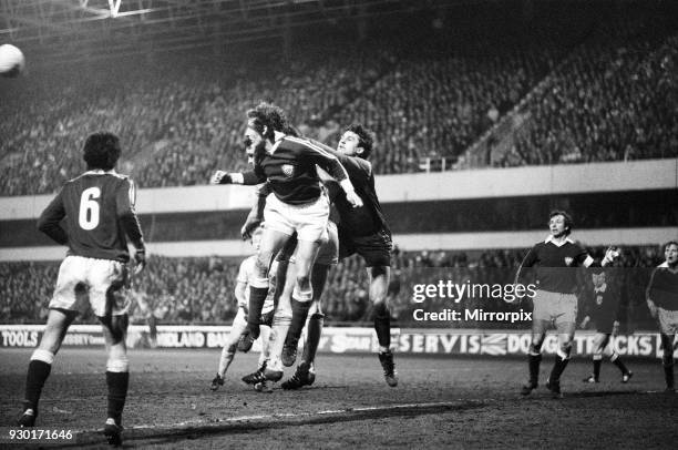 Nottingham Forest 0-1 Dynamo Berlin, European Cup Quarter Final 1st leg match at the City Ground, 5th March 1980. .