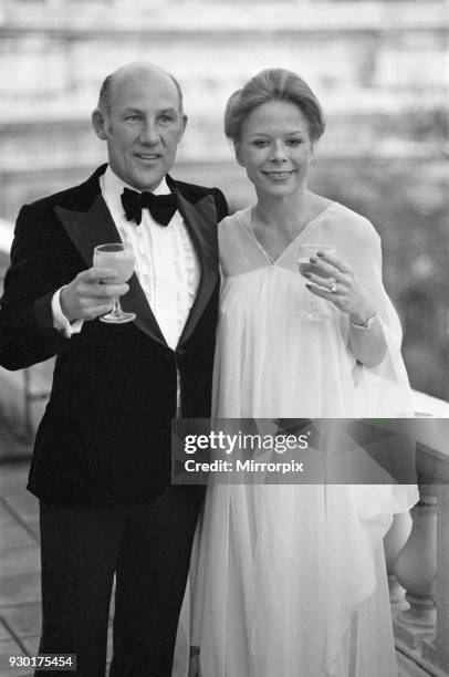 Stirling Moss weds Susie Paine, 17th April 1980.