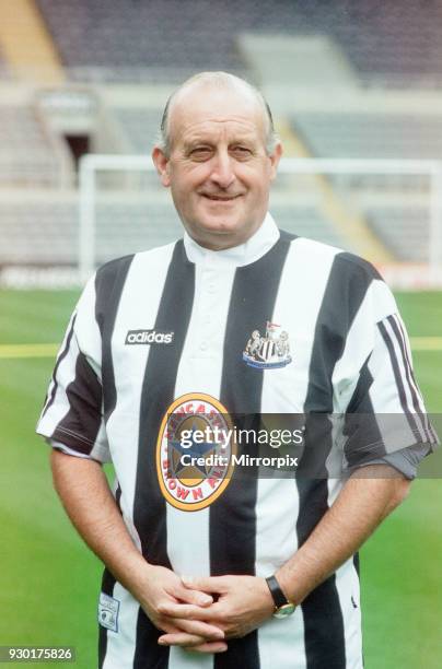 Sir John Hall, chairman of Newcastle United, at St James Park, Newcastle, Thursday 21st September 1995. Attending photo-call for Rob Andrew, who...