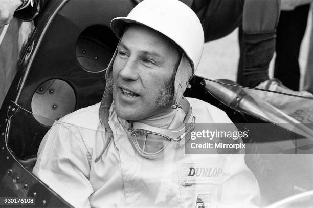 Stirling Moss in racing gear. April 1972.