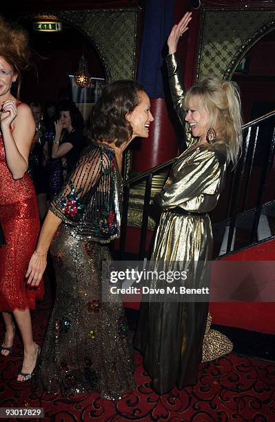 Andrea Dellal and Jo Wood attend the 40th anniversary party of Butler & Wilson, at KOKO on November 12, 2009 in London, England.