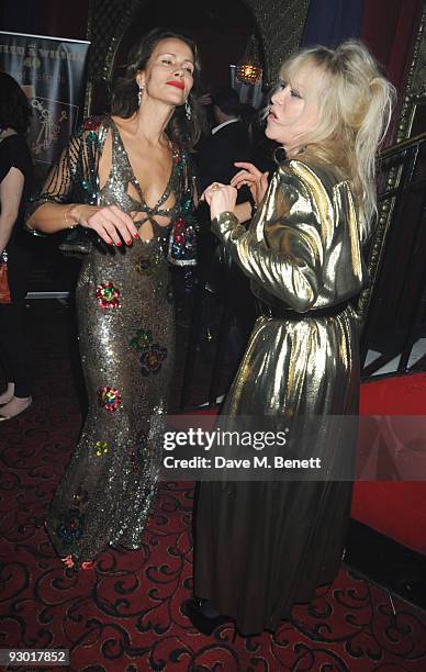 Andrea Dellal and Jo Wood attend the 40th anniversary party of Butler & Wilson, at KOKO on November 12, 2009 in London, England.