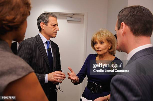 Managing editor for Time Richard Stengel and TV personality Barbara Walters attend the TIME's 2009 Person of the Year at the Time & Life Building on...